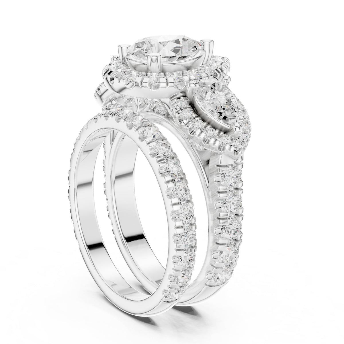 Pear Halo Lab Grown Diamond Engagement Ring