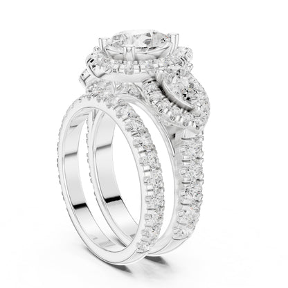 Pear Halo Lab Grown Diamond Engagement Ring