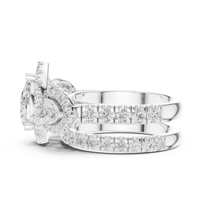 Pear Halo Lab Grown Diamond Engagement Ring