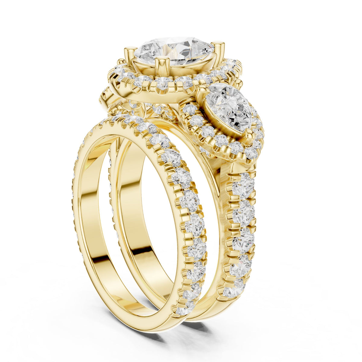 Pear Halo Lab Grown Diamond Engagement Ring
