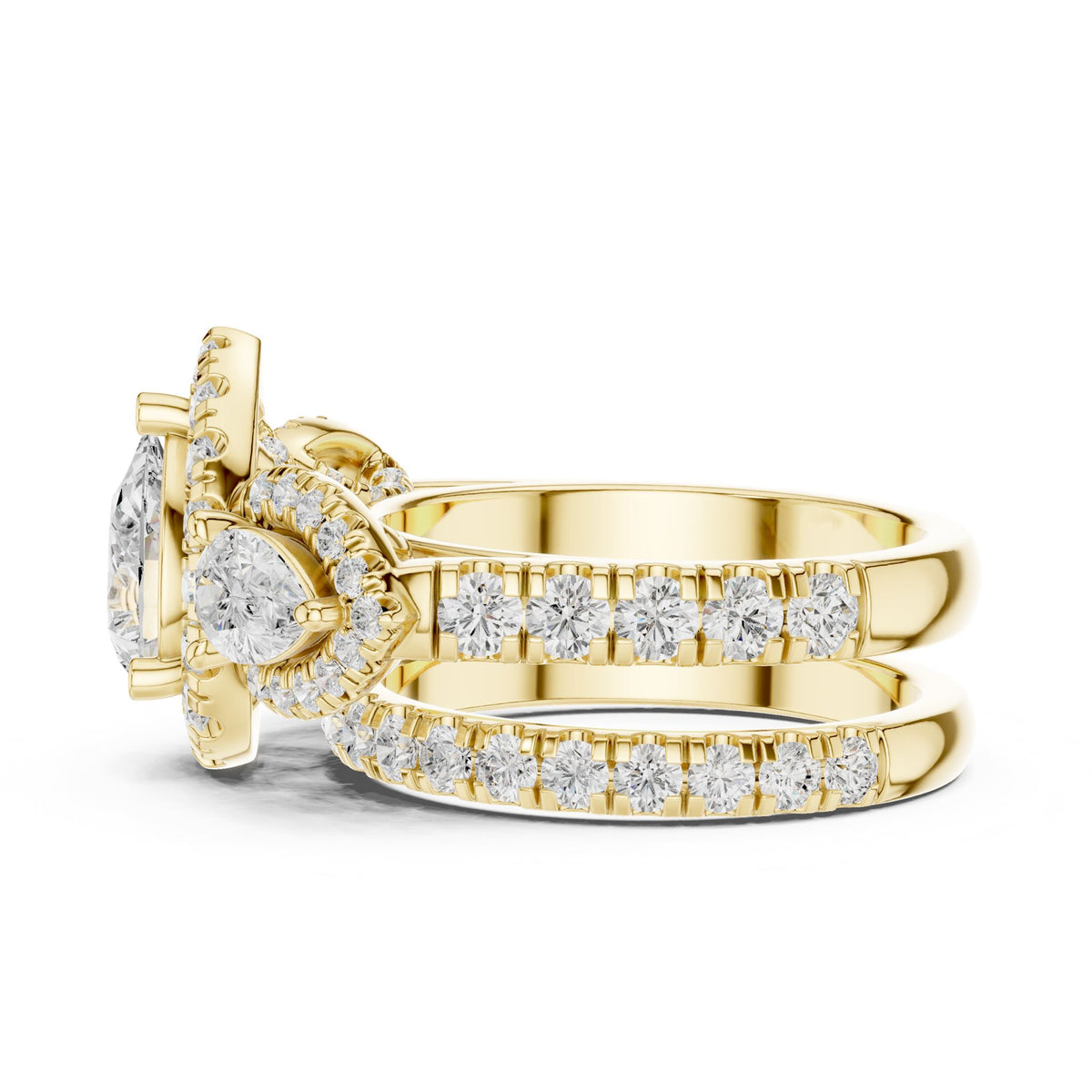 Pear Halo Lab Grown Diamond Engagement Ring