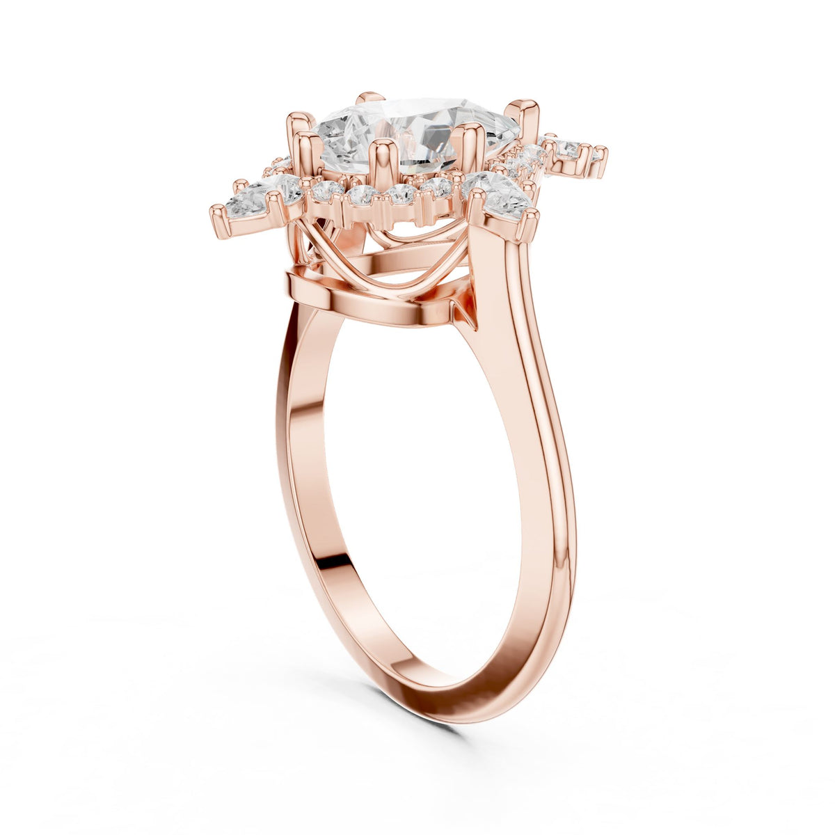 Pear Halo Lab Grown Diamond Engagement Ring