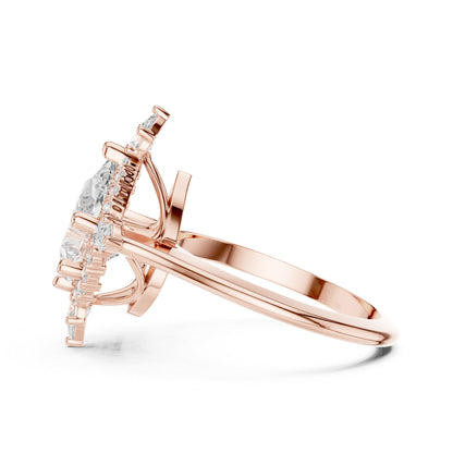 Pear Halo Lab Grown Diamond Engagement Ring