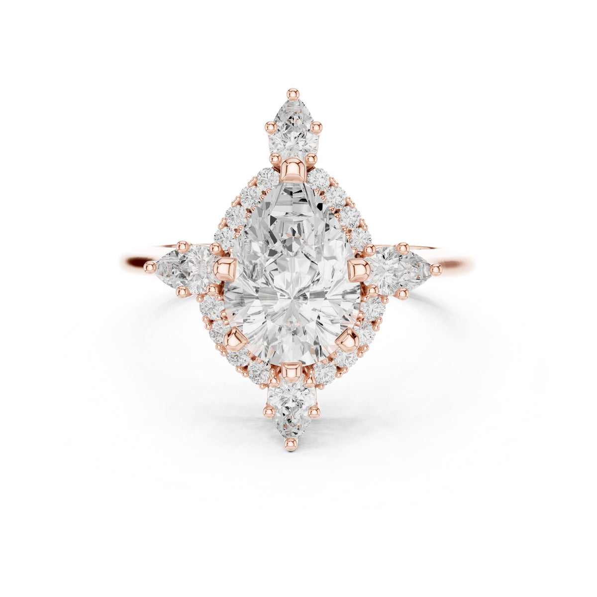 Pear Halo Lab Grown Diamond Engagement Ring