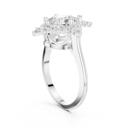 Pear Halo Lab Grown Diamond Engagement Ring
