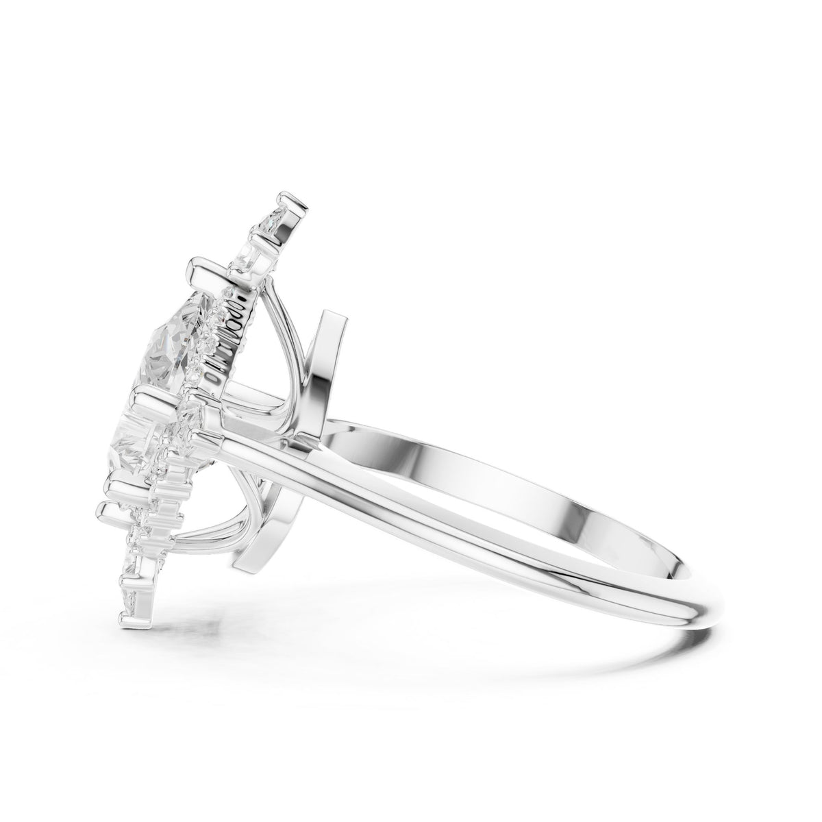 Pear Halo Lab Grown Diamond Engagement Ring