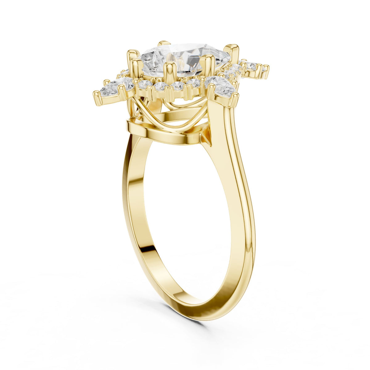 Pear Halo Lab Grown Diamond Engagement Ring