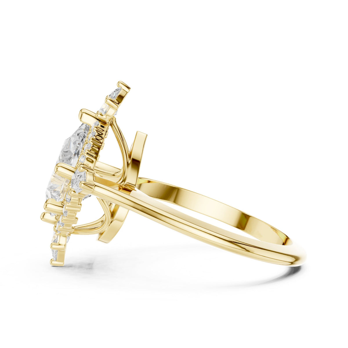 Pear Halo Lab Grown Diamond Engagement Ring