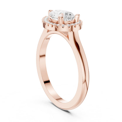 Pear Halo Lab Grown Diamond Engagement Ring