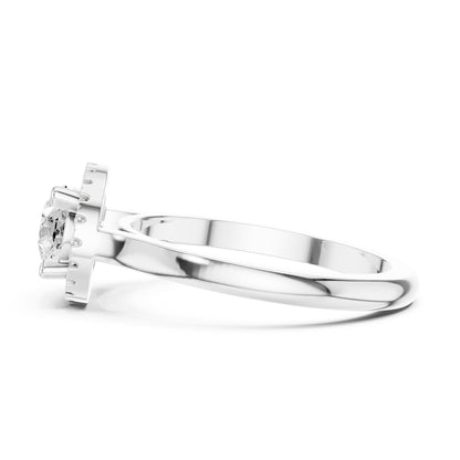 Pear Halo Lab Grown Diamond Engagement Ring