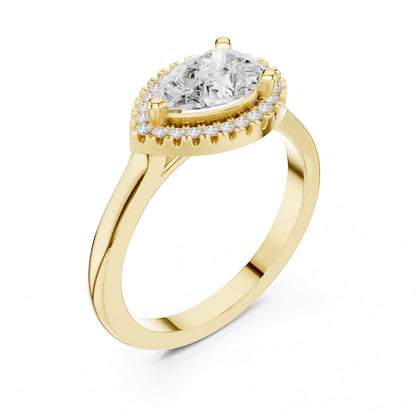 Pear Halo Lab Grown Diamond Engagement Ring