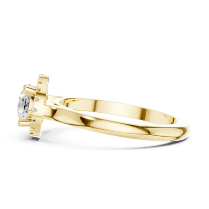 Pear Halo Lab Grown Diamond Engagement Ring