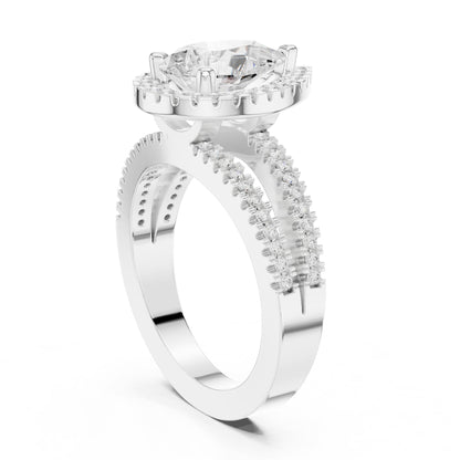 Pear Halo Lab Grown Diamond Engagement Ring
