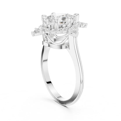 Pear Halo Lab Grown Diamond Engagement Ring