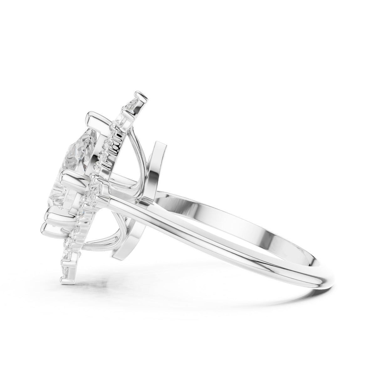 Pear Halo Lab Grown Diamond Engagement Ring