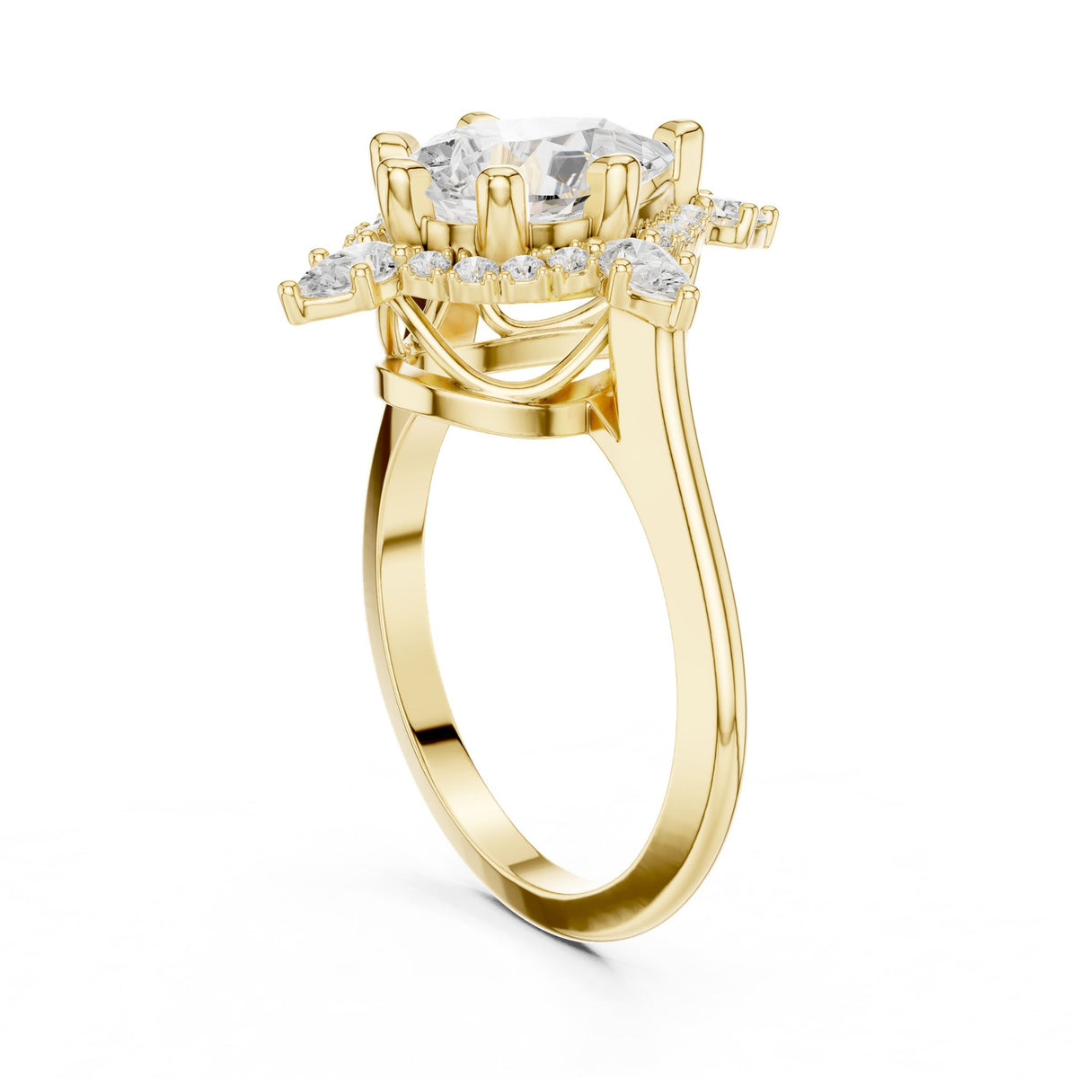 Pear Halo Lab Grown Diamond Engagement Ring