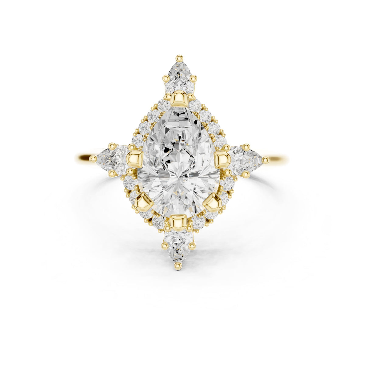 Pear Halo Lab Grown Diamond Engagement Ring