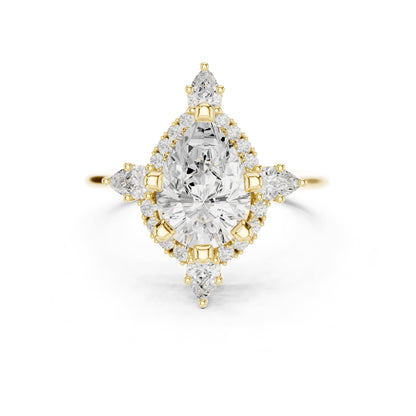 Pear Halo Lab Grown Diamond Engagement Ring