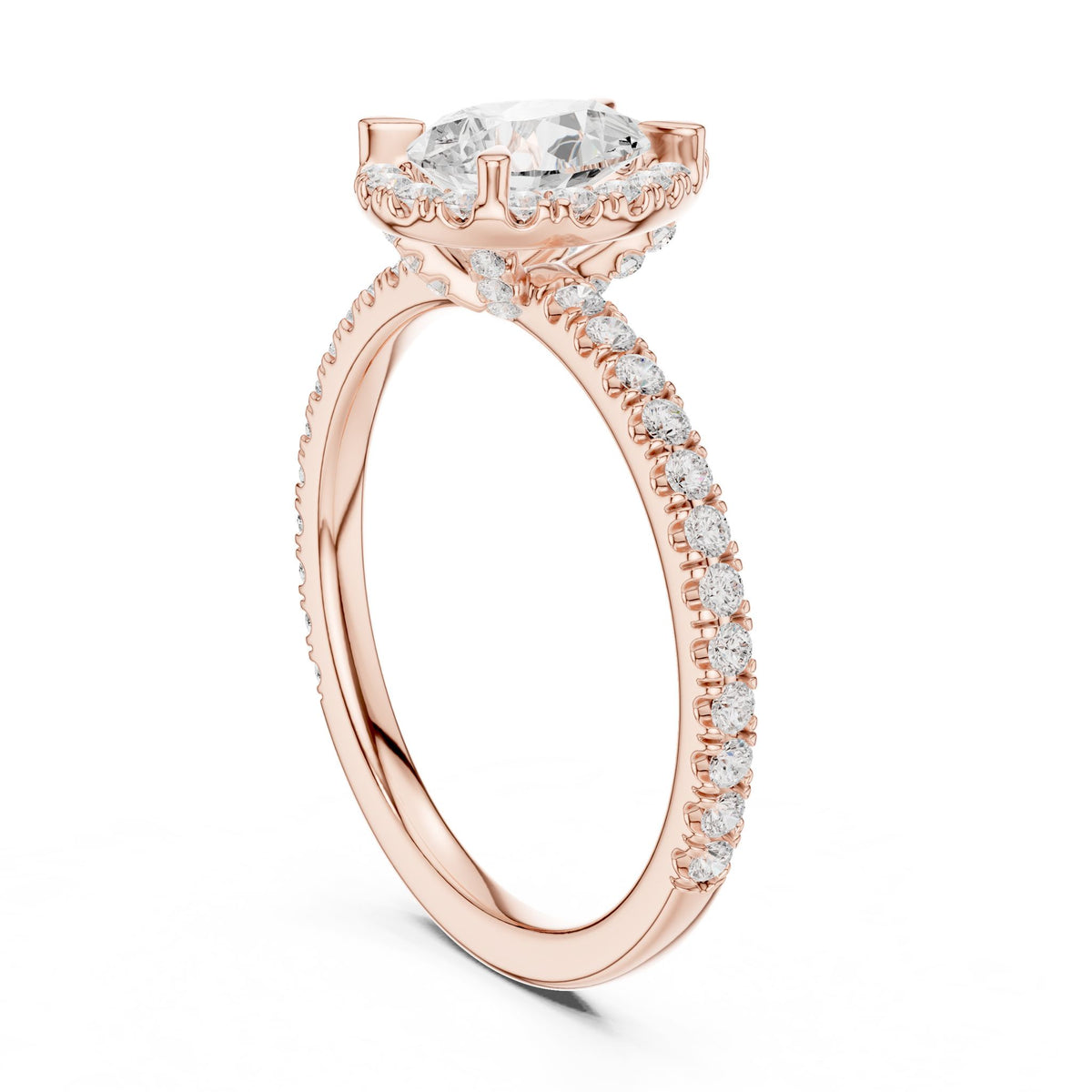 Pear Halo Lab Grown Diamond Engagement Ring