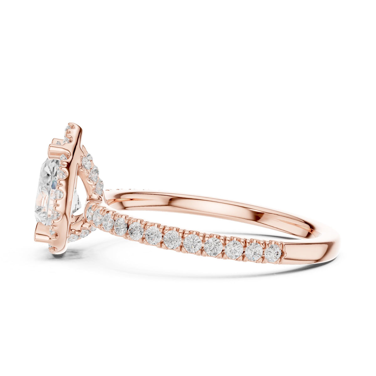 Pear Halo Lab Grown Diamond Engagement Ring