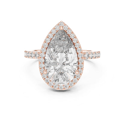 Pear Halo Lab Grown Diamond Engagement Ring