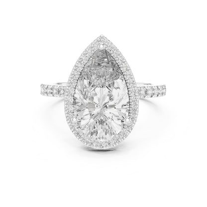Pear Halo Lab Grown Diamond Engagement Ring