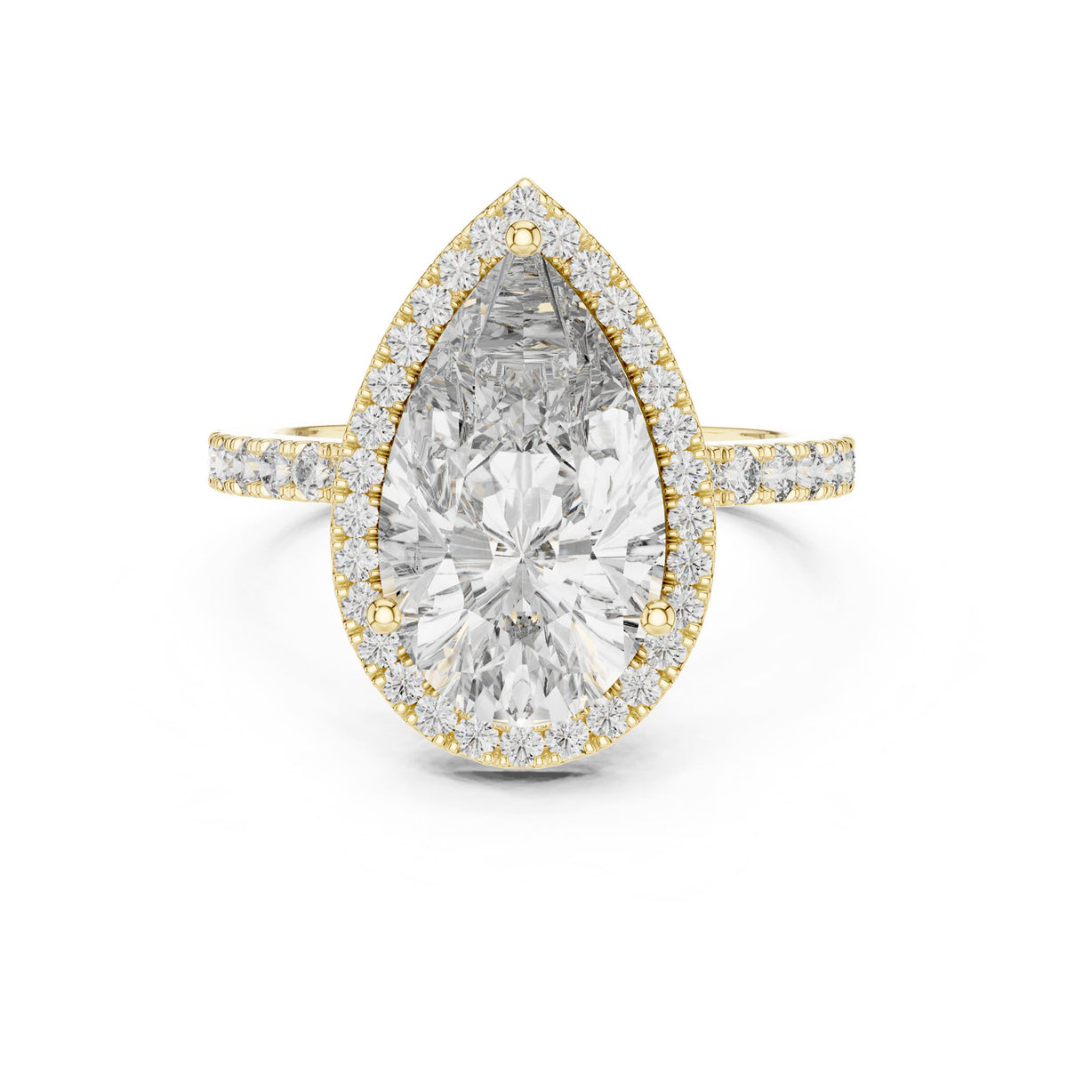 Pear Halo Lab Grown Diamond Engagement Ring