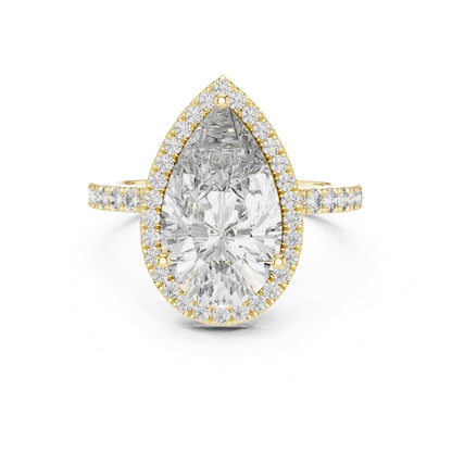 Pear Halo Lab Grown Diamond Engagement Ring