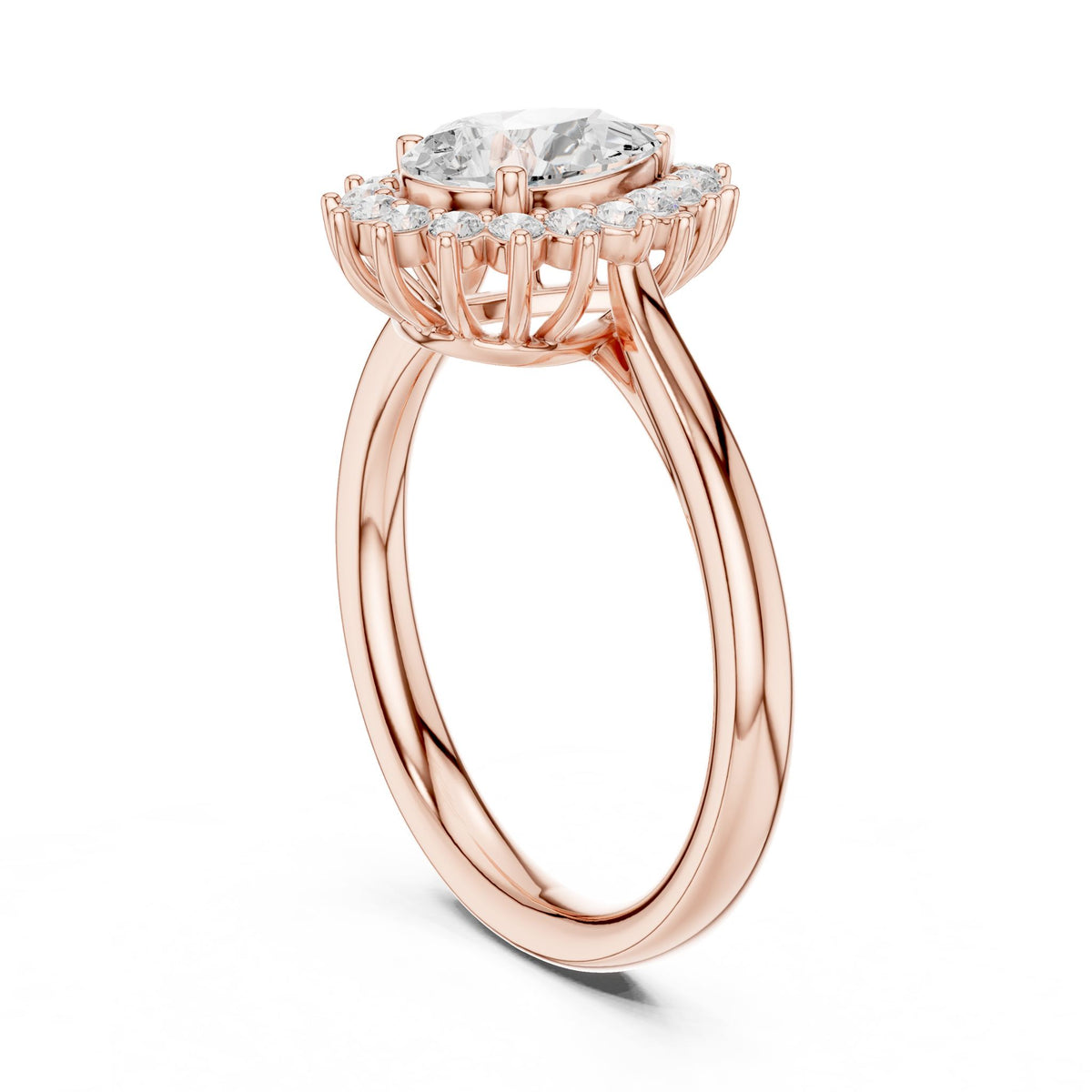 Pear Halo Lab Grown Diamond Engagement Ring