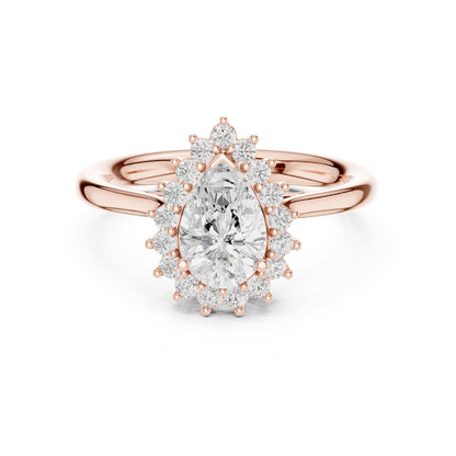 Pear Halo Lab Grown Diamond Engagement Ring