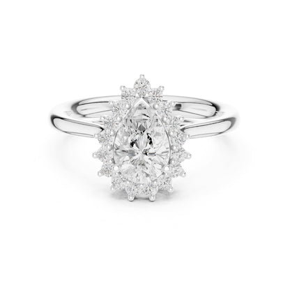 Pear Halo Lab Grown Diamond Engagement Ring