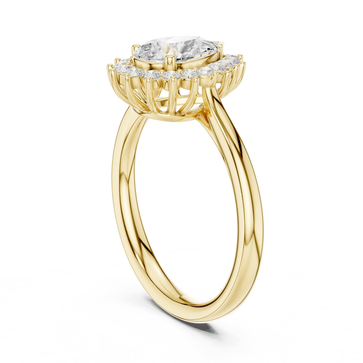 Pear Halo Lab Grown Diamond Engagement Ring