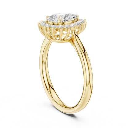 Pear Halo Lab Grown Diamond Engagement Ring