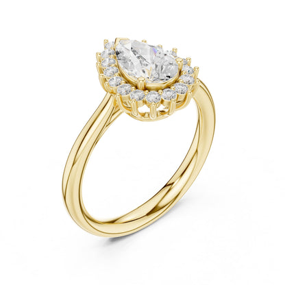 Pear Halo Lab Grown Diamond Engagement Ring