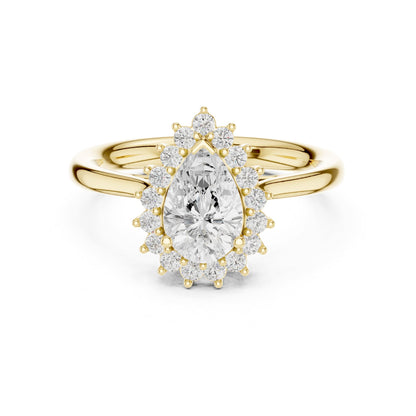 Pear Halo Lab Grown Diamond Engagement Ring