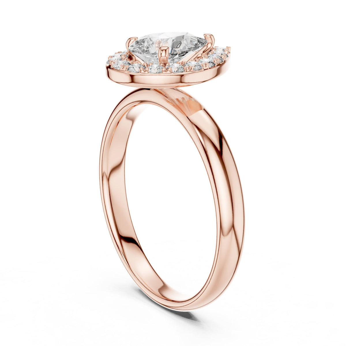 Pear Halo Lab Grown Diamond Engagement Ring