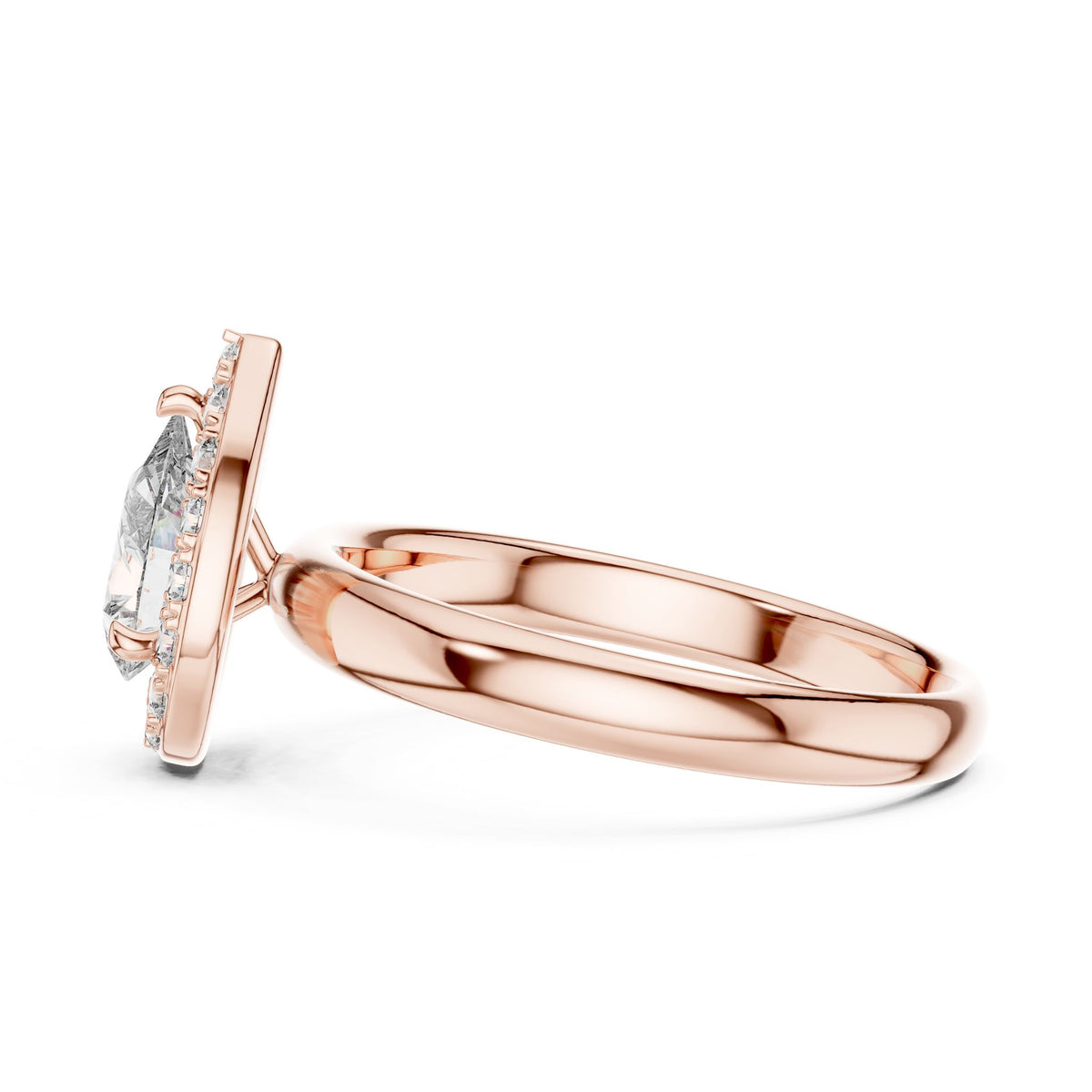 Pear Halo Lab Grown Diamond Engagement Ring
