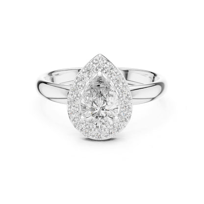 Pear Halo Lab Grown Diamond Engagement Ring