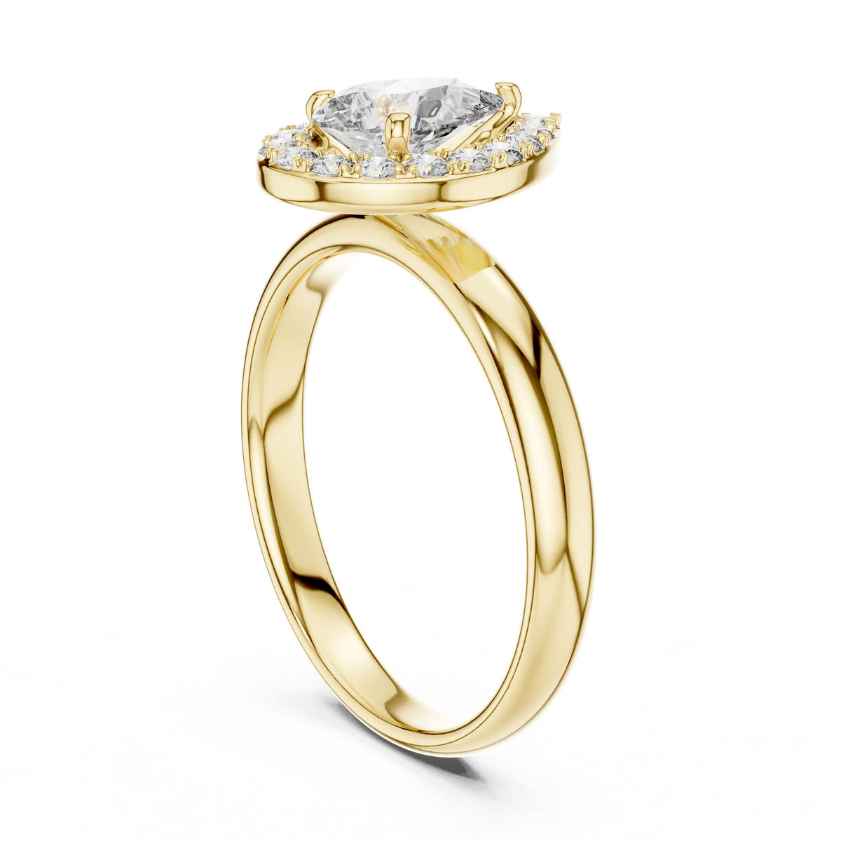 Pear Halo Lab Grown Diamond Engagement Ring