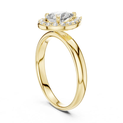 Pear Halo Lab Grown Diamond Engagement Ring