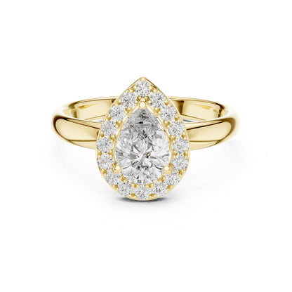 Pear Halo Lab Grown Diamond Engagement Ring
