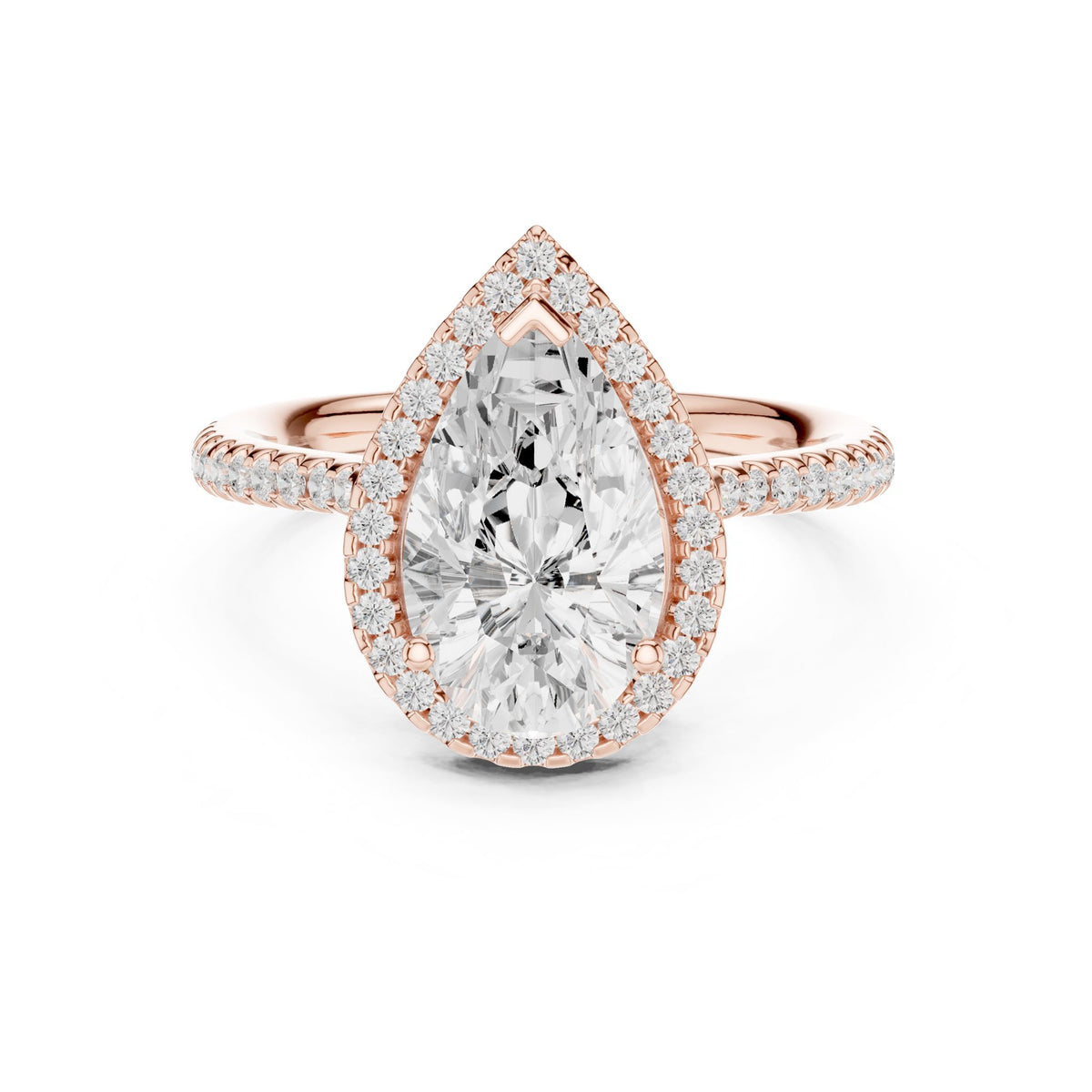 Pear Halo Lab Grown Diamond Engagement Ring