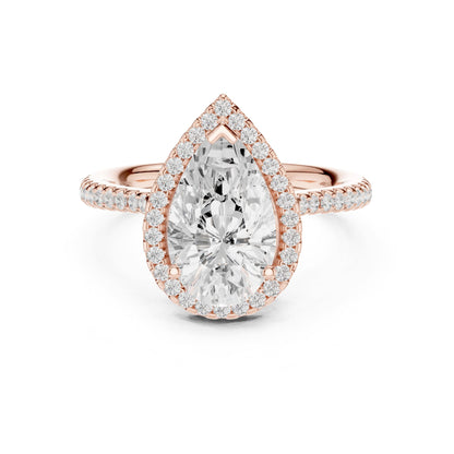 Pear Halo Lab Grown Diamond Engagement Ring