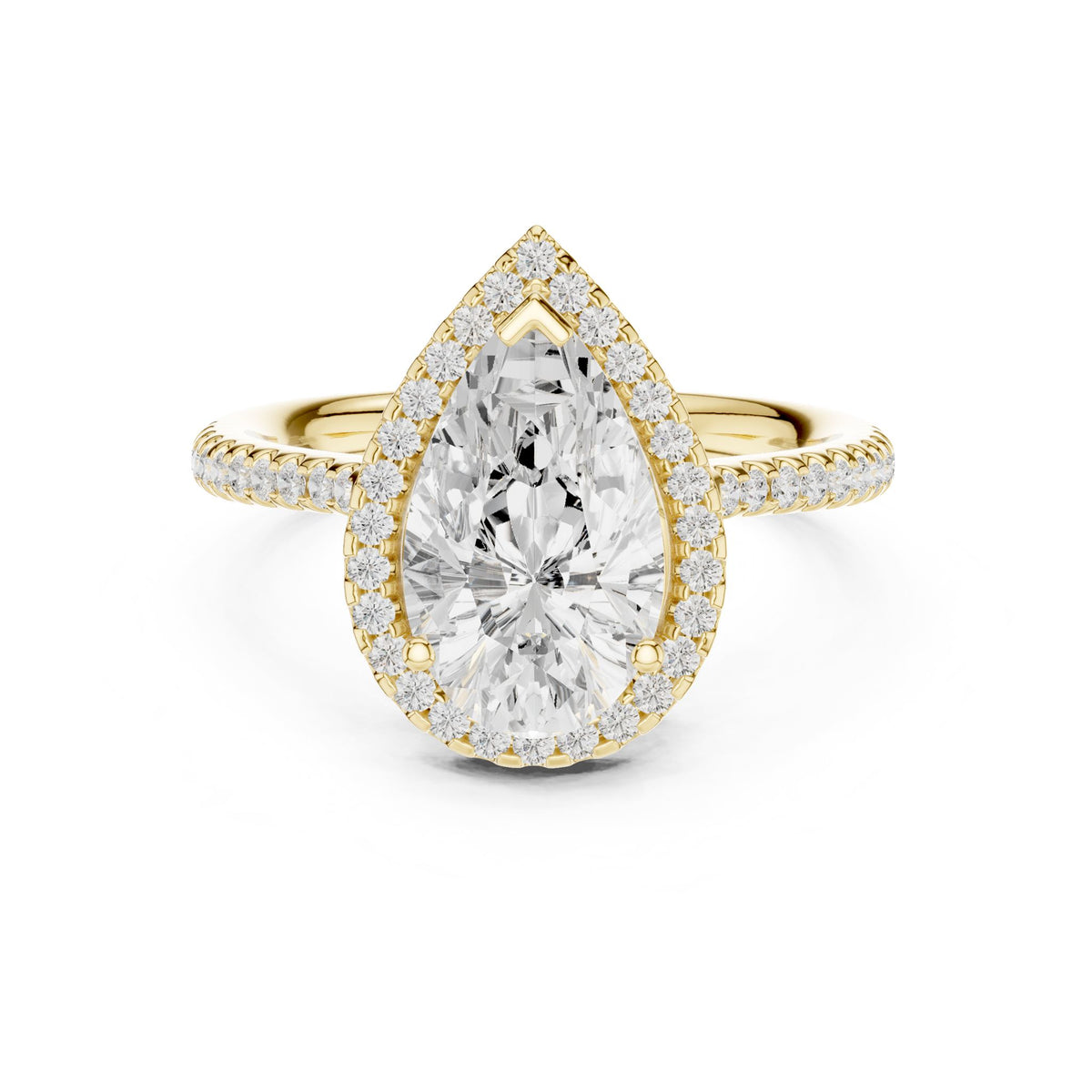 Pear Halo Lab Grown Diamond Engagement Ring
