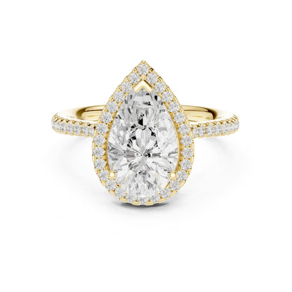 Pear Halo Lab Grown Diamond Engagement Ring