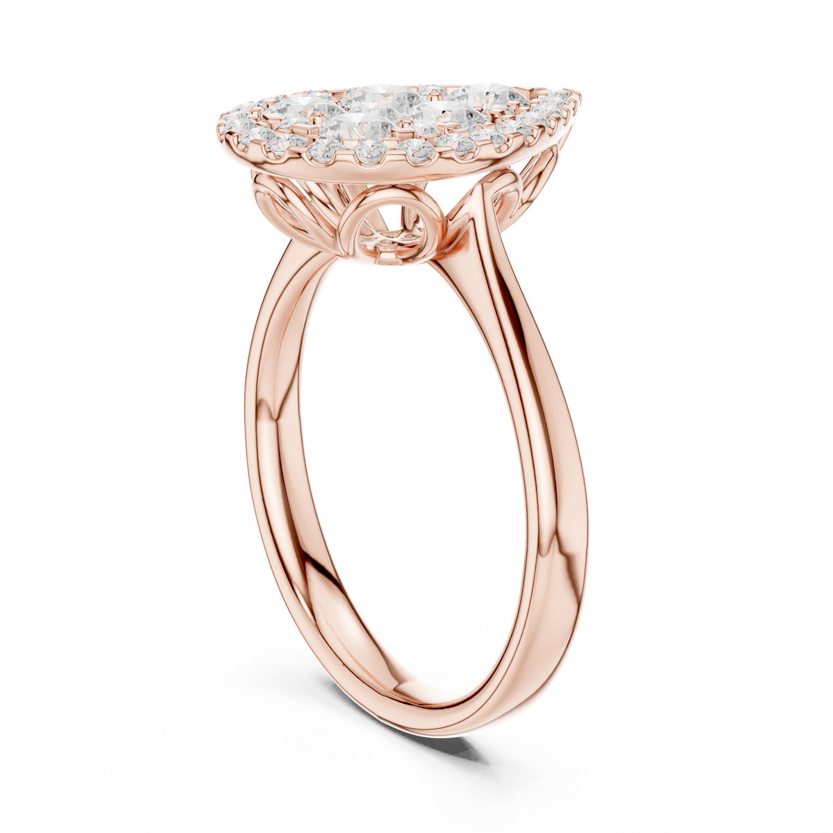 Pear Halo Lab Grown Diamond Engagement Ring