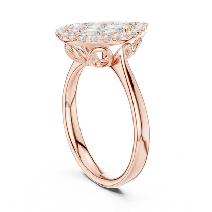 Pear Halo Lab Grown Diamond Engagement Ring