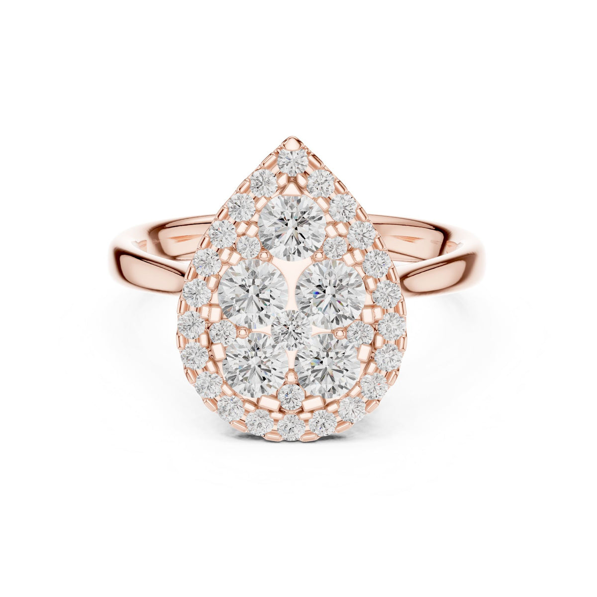 Pear Halo Lab Grown Diamond Engagement Ring