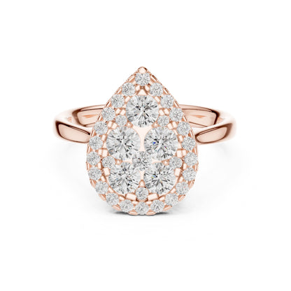 Pear Halo Lab Grown Diamond Engagement Ring