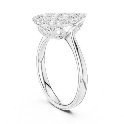 Pear Halo Lab Grown Diamond Engagement Ring